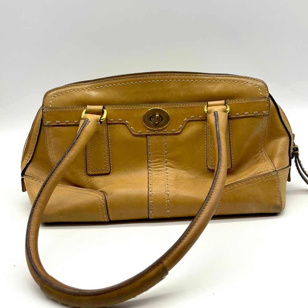 Vintage leather coach handbag